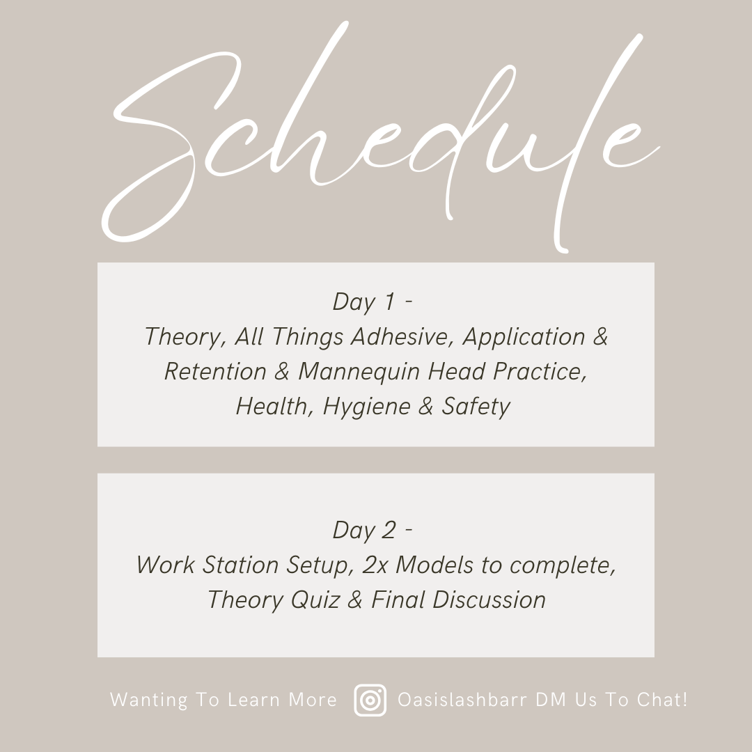 2 DAY IN PERSON LASH EXTENSION COURSE