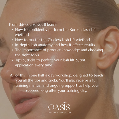 1:1 Korean & Glueless Lash Lift Mini Masterclass